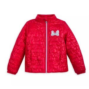 NWT - Disney Minnie Mouse Bow Lightweight Puffy Jacket, Red – Toddler Size 3